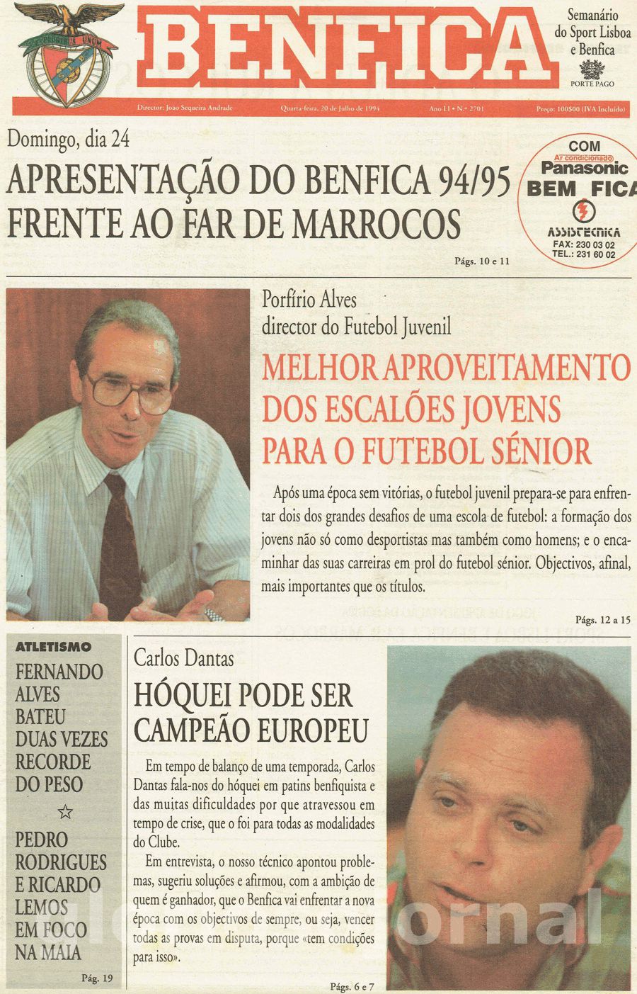 jornal o benfica 2701 1994-07-20